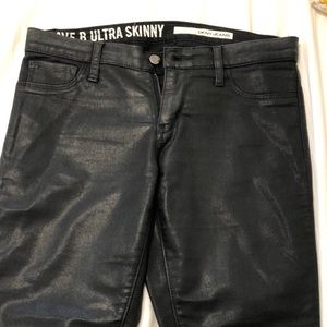DKNY AVE B ultra skinny shiny black pants size 4